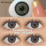 kawako gray 1Pair Colored Contacts Lenses with Myopia Yearly Use