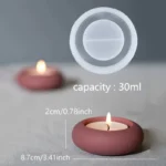 1pc Round Candle Holder Silicone Mold - Image 4
