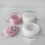 DIY Rose Flower Silicone Mold for  Storage Box قالب سيليكون لعلبة مجوهرات - Image 5