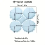 rregular Cup Mat Cup Mat Bracket Silicone Mold DIY - Image 2