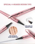 Waterproof And Smooth Not Smudge Four-fork Liquid Eyebrow Pencil - Image 4